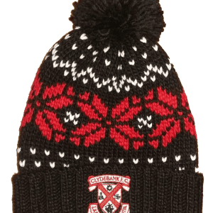 Patterned Pom Pom hat