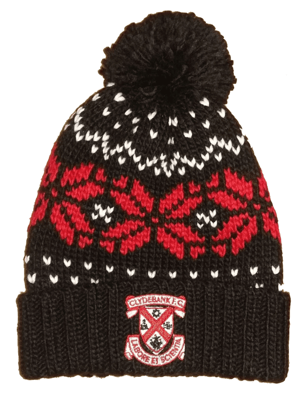 Patterned Pom Pom hat